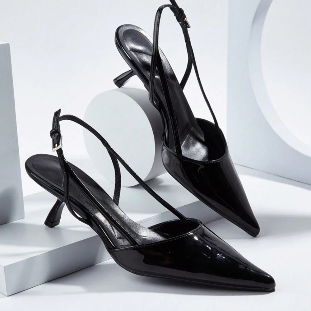 Elegant Black Strappy Heels
